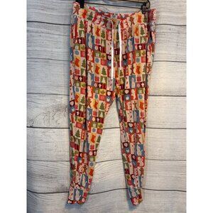 Velveteen Christmas Print Pajama Pants XL